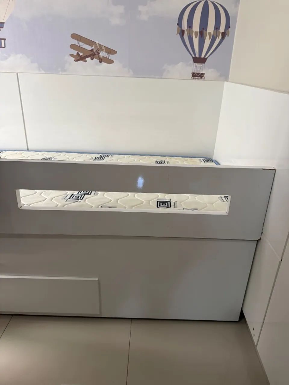 Cama solteiro 100% MDF com colchão  - Foto 2