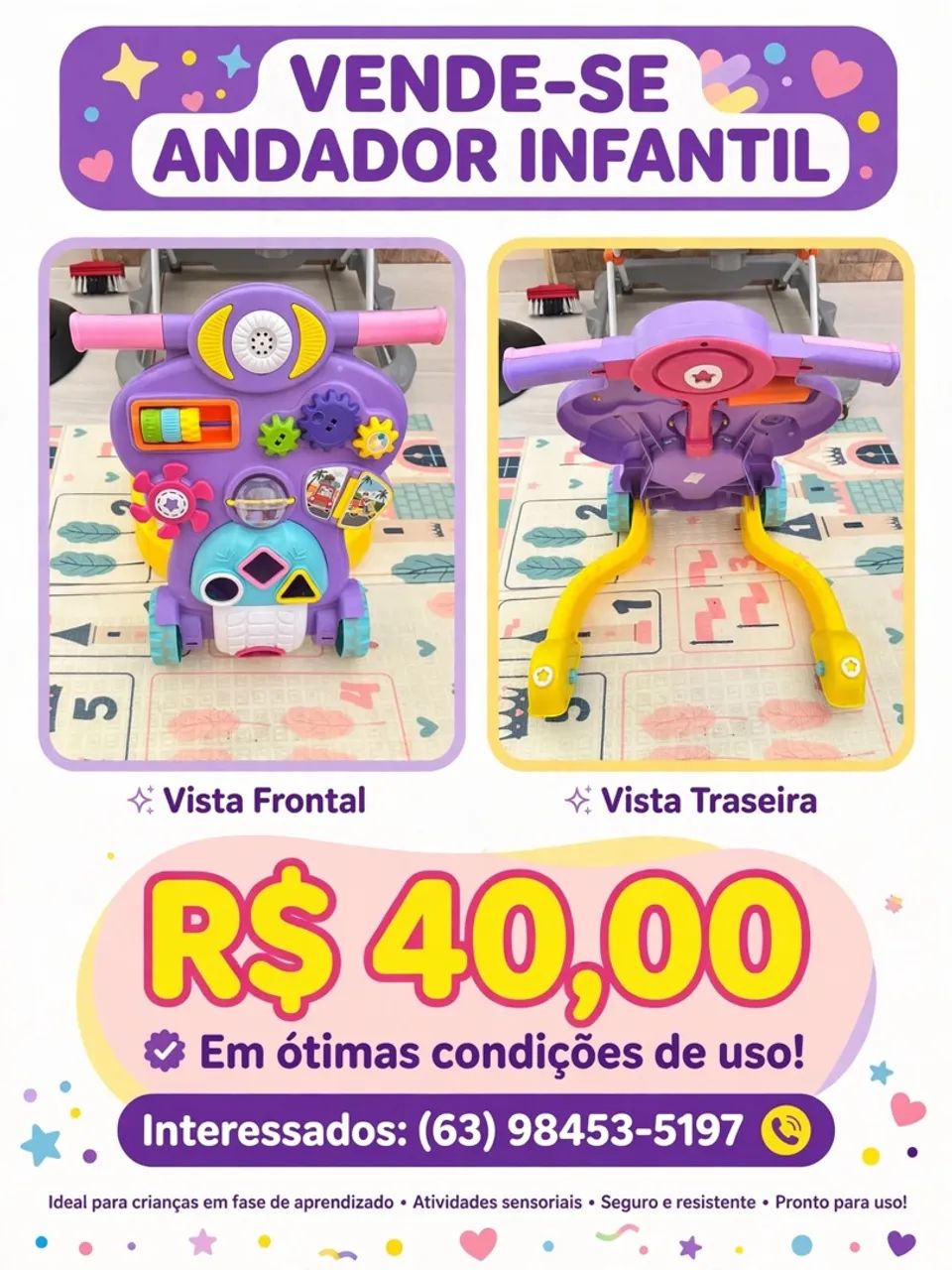 Vende-se um andador