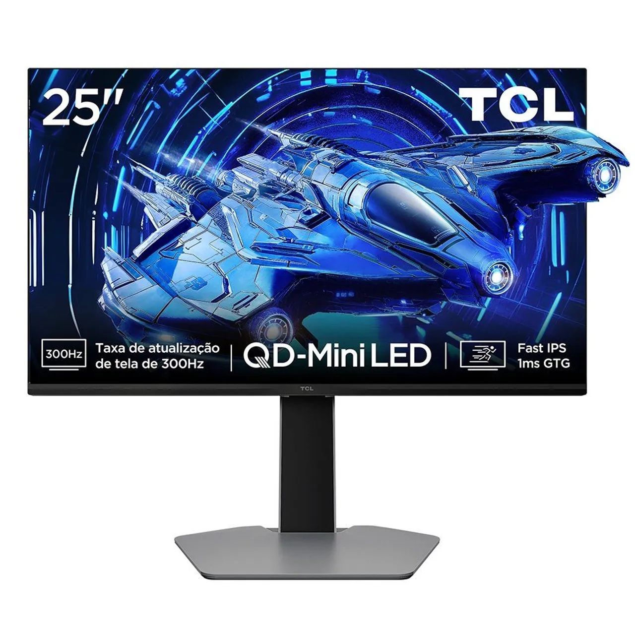 Monitor Gamer TCL QD-Mini LED 25 polegadas, 300Hz