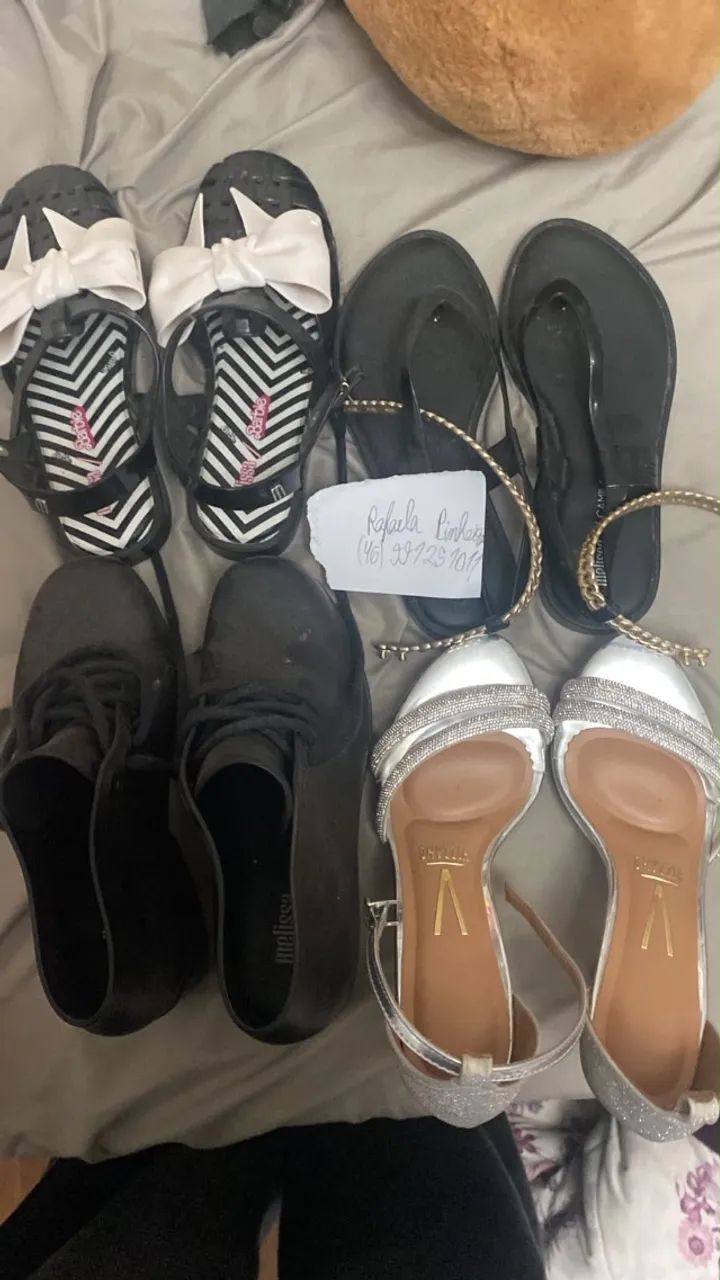 Lote sapatos Melissa e vizzano