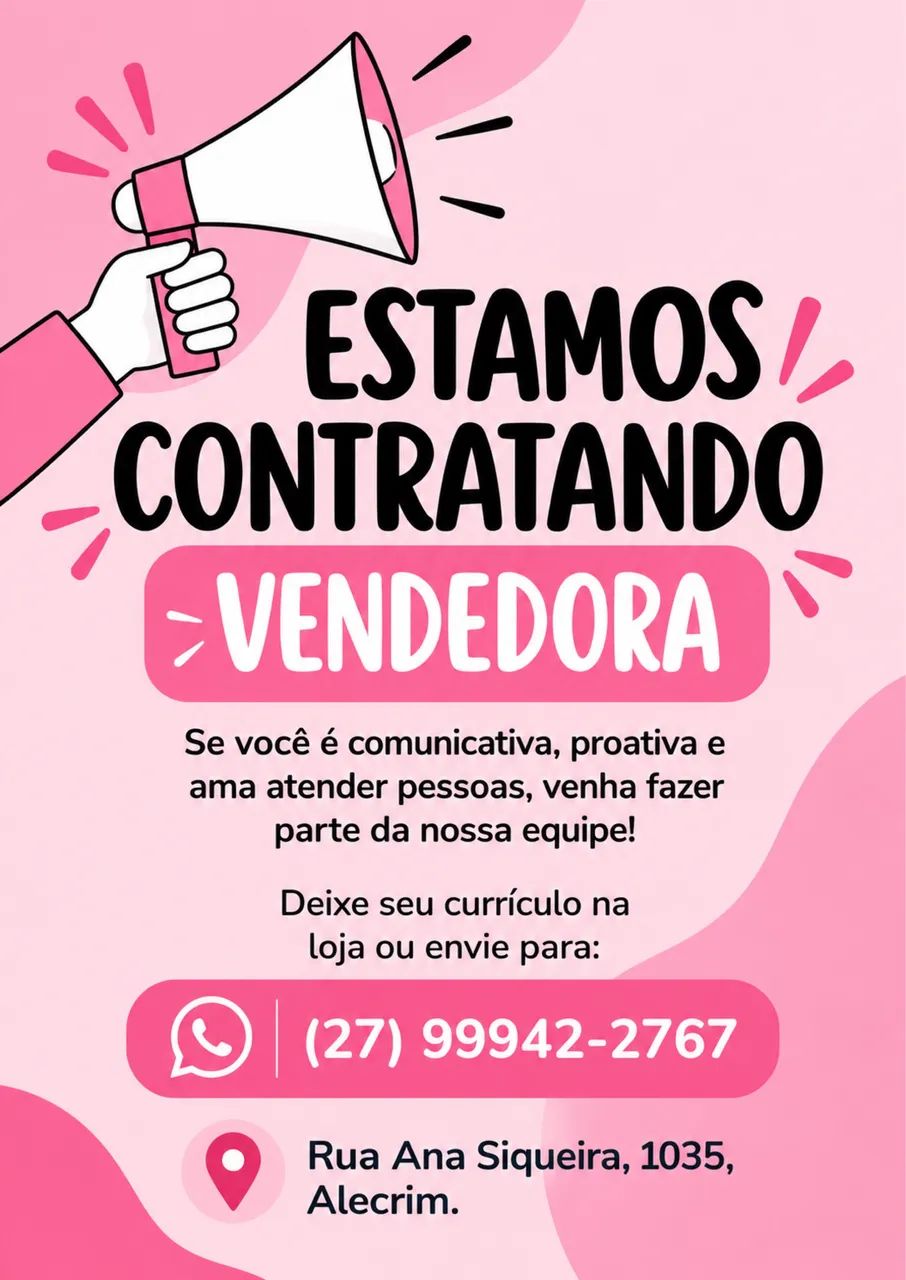VAGA DE EMPREGO ? ATENDENTE