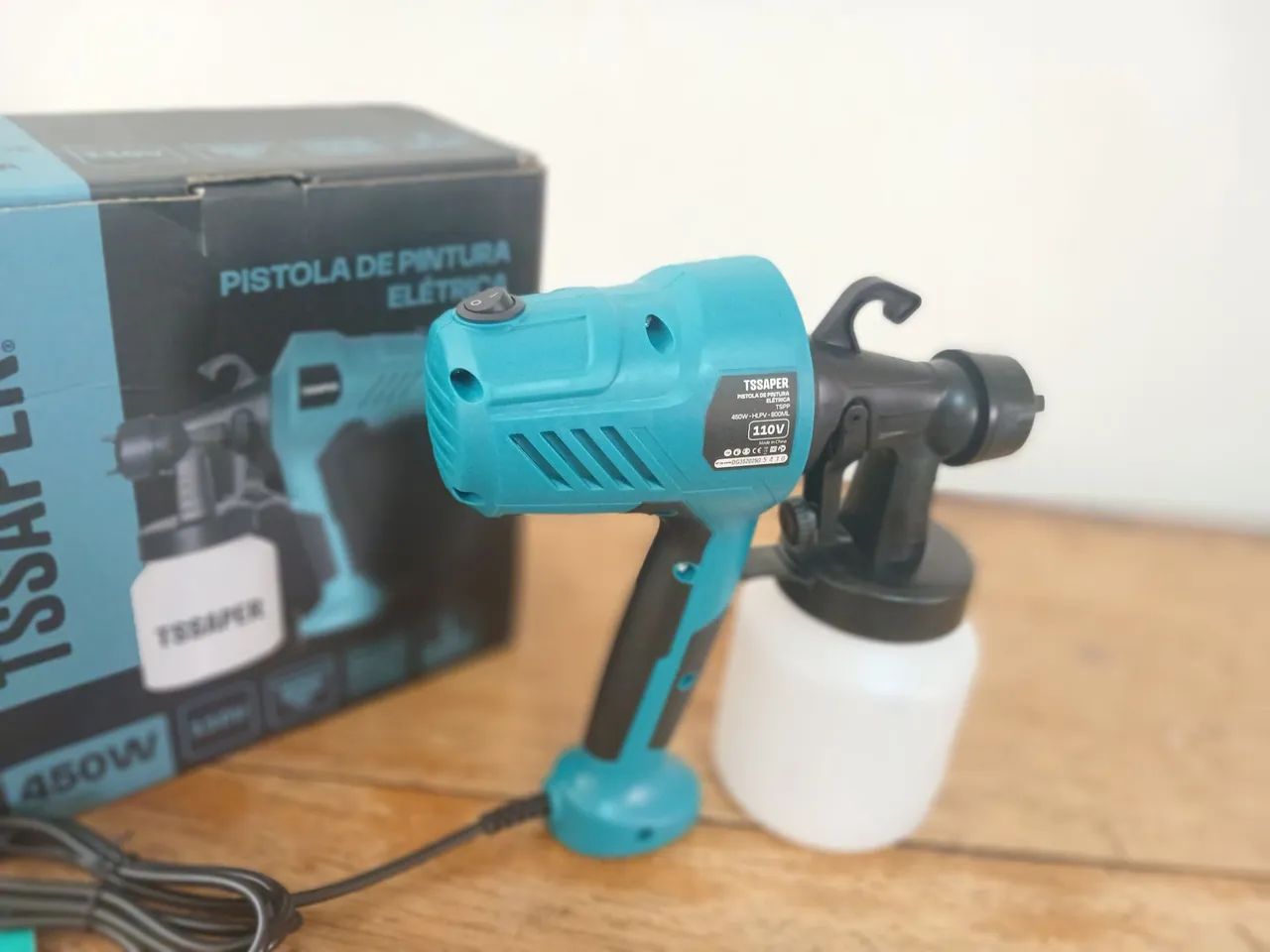 Pistola Elétrica Para Pintura Pulverizador de Tinta  - Foto 2