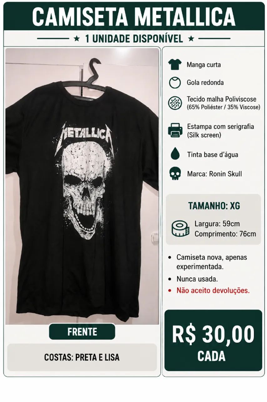 Camiseta Metallica