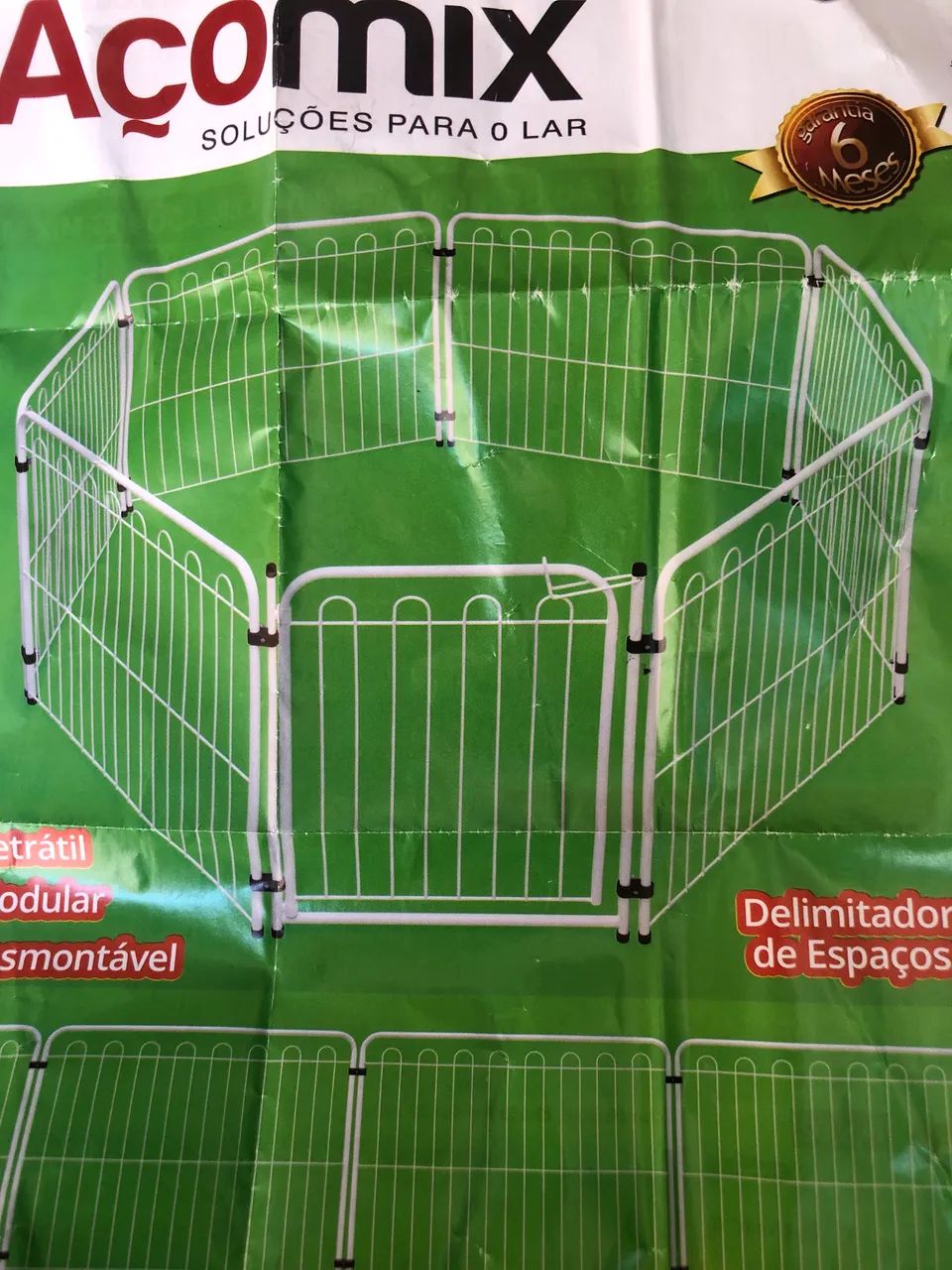 cercado pet 5 modulos + portao 