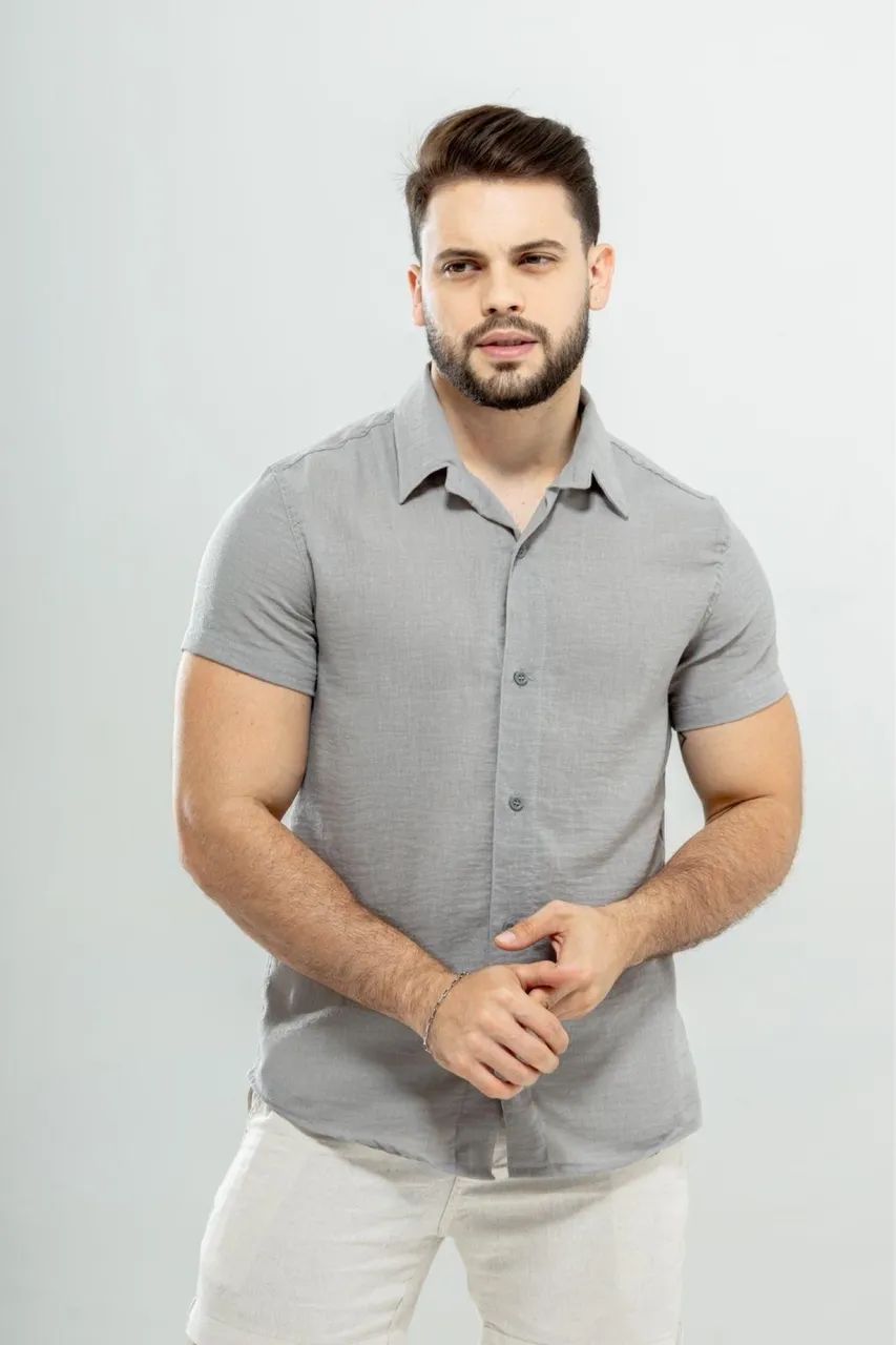 Camisas masculinas em linho  - Foto 3