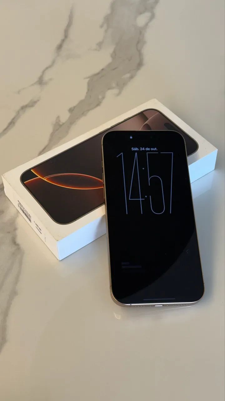 iPhone 16 Pro Max - Titânio Deserto | Impecável