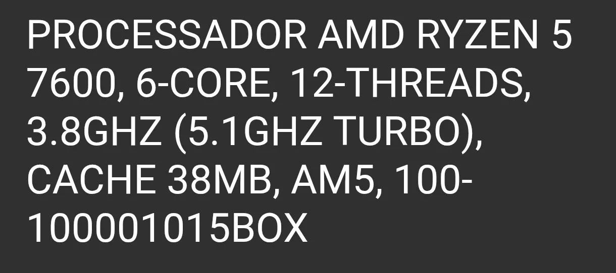 Processador Rayzen 5/7600 - Foto 2