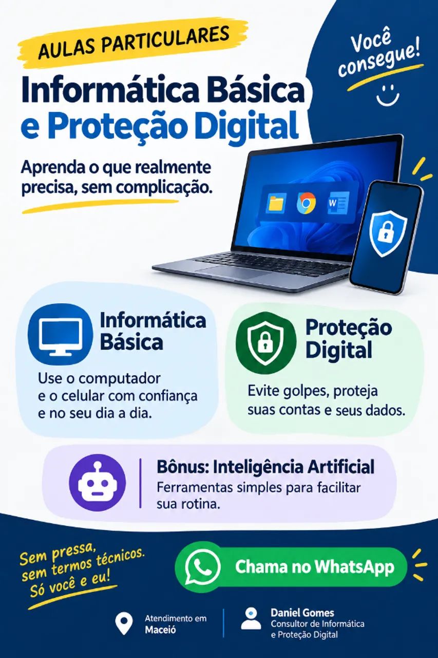 Aulas de Informática Básica e Proteção Digital em Maceió