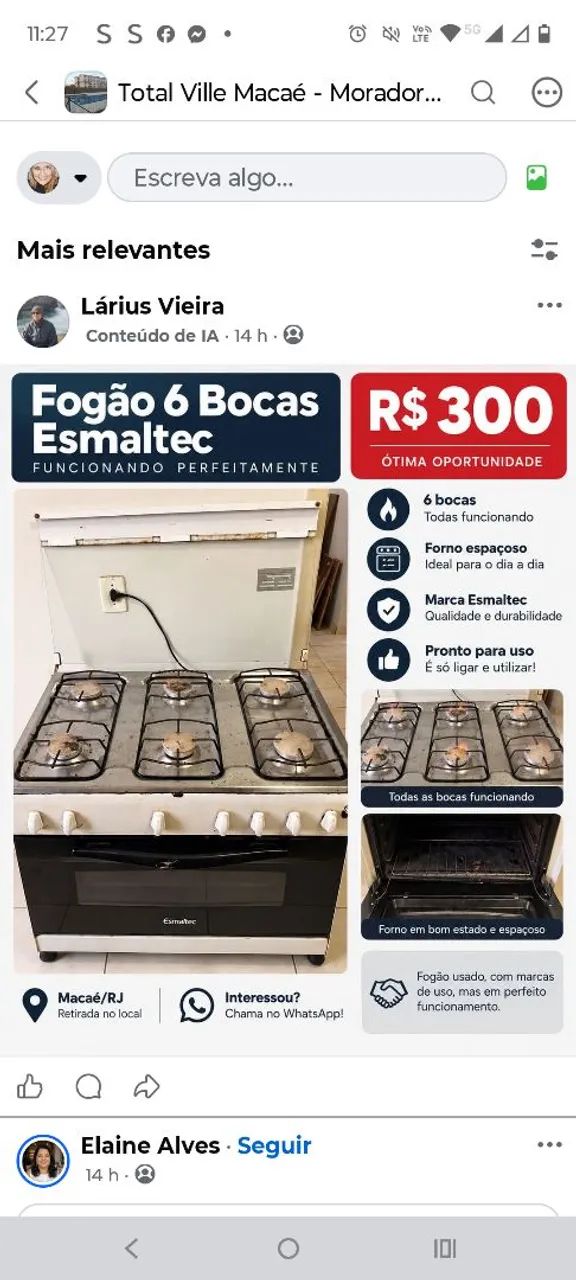 Fogão 6 bocas