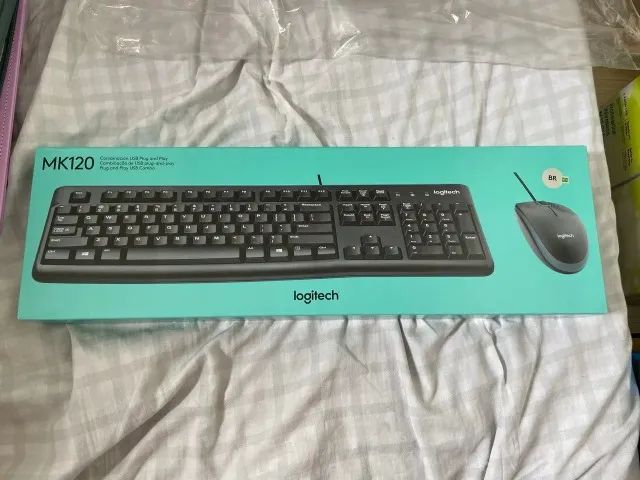 Kit Mouse e Teclado Com Fio Logitech MK120