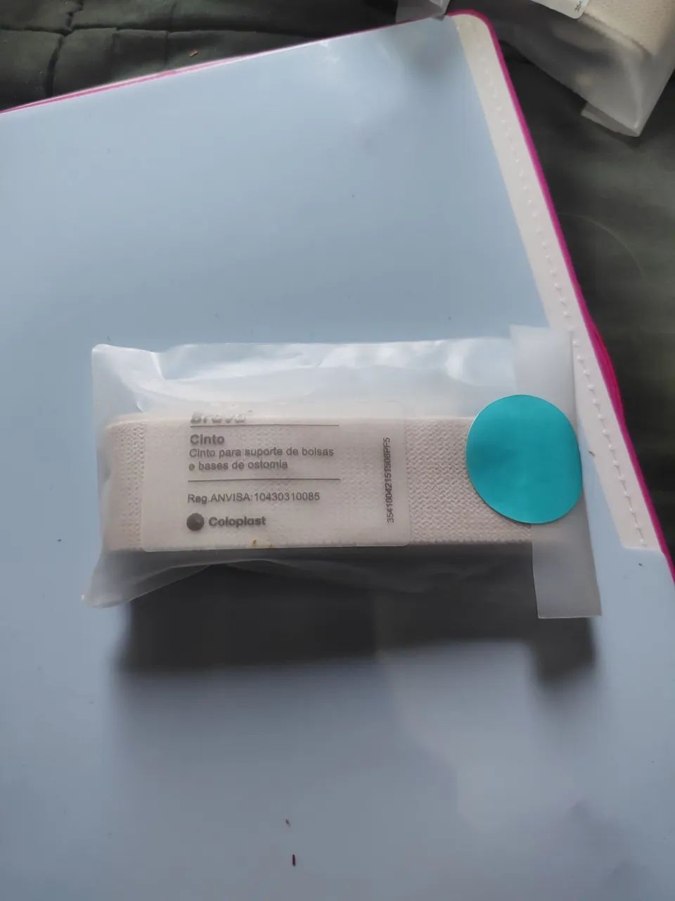 Cinto para suporte de bolsa ostomia 