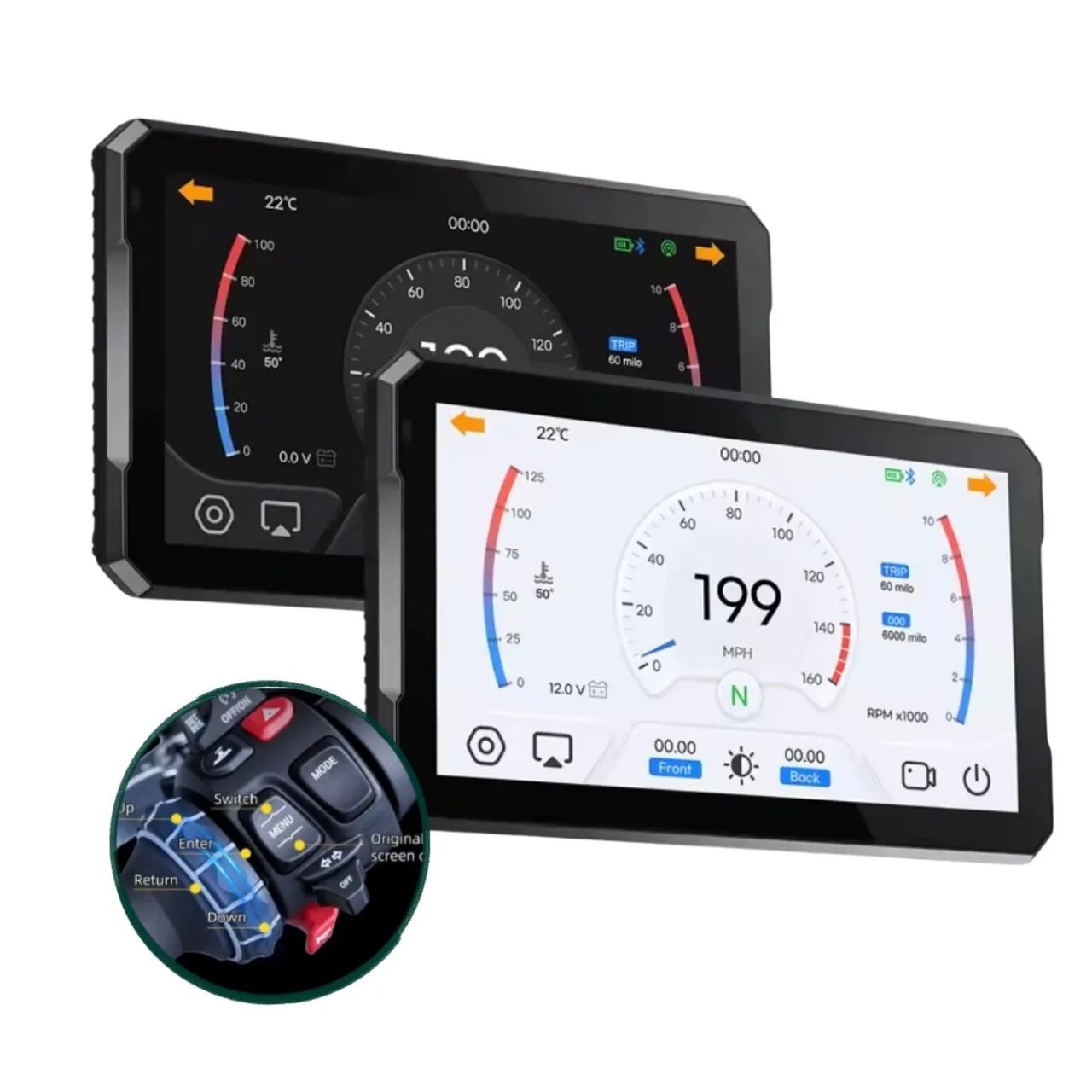 Carplay moto bmw 7 polegadas conecta joystick