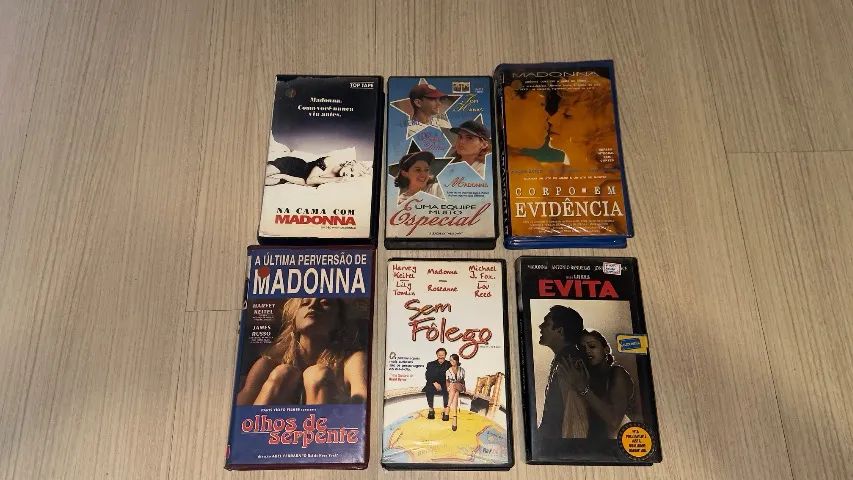 Vhs Filmes Madonna - 6 Fitas - DVD, Blu-Ray e Vídeo Cassete