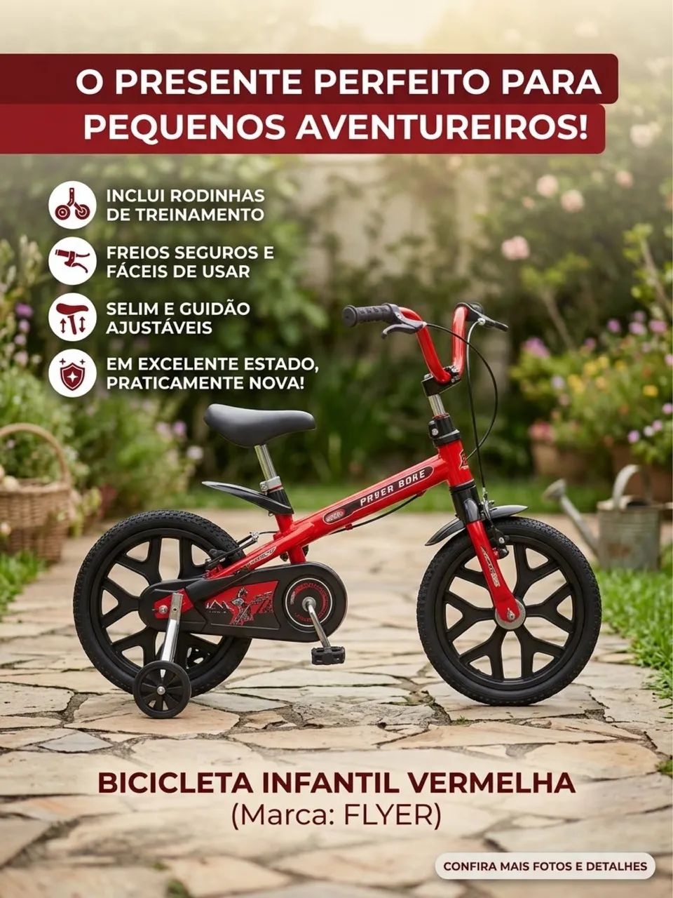 BICICLETA INFANTIL SEMI-NOVO