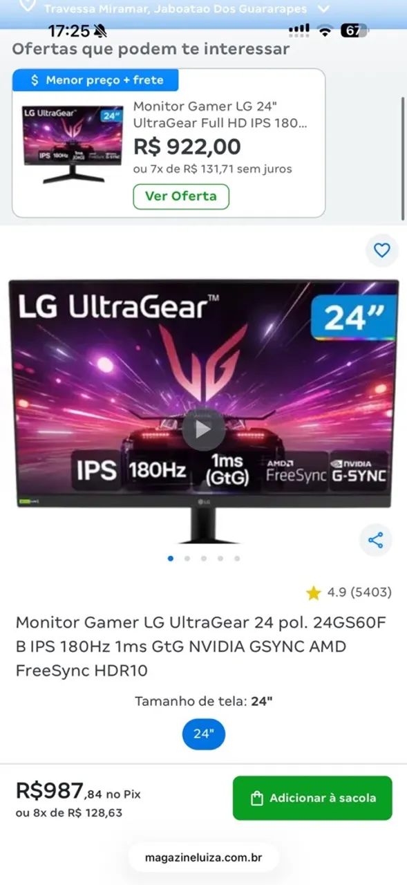 Monitor LG UltraGear 24