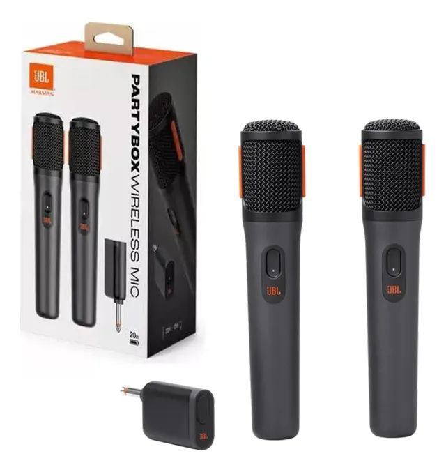 Microfone JBL Duplo Sem Fio Wireless JBL MICBR2 Karaokê Party - Novo, Lacrado, Original