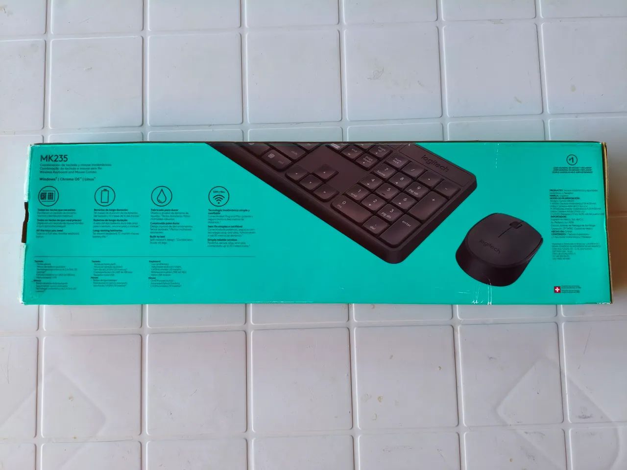 Kit teclado e mouse sem fio Logitech MK 235 - Foto 2