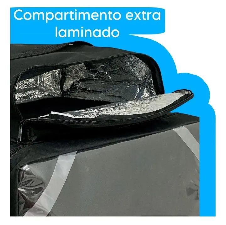 Mochila Bag Motoboy Completa Pizzas Lanches Ifood - Foto 4