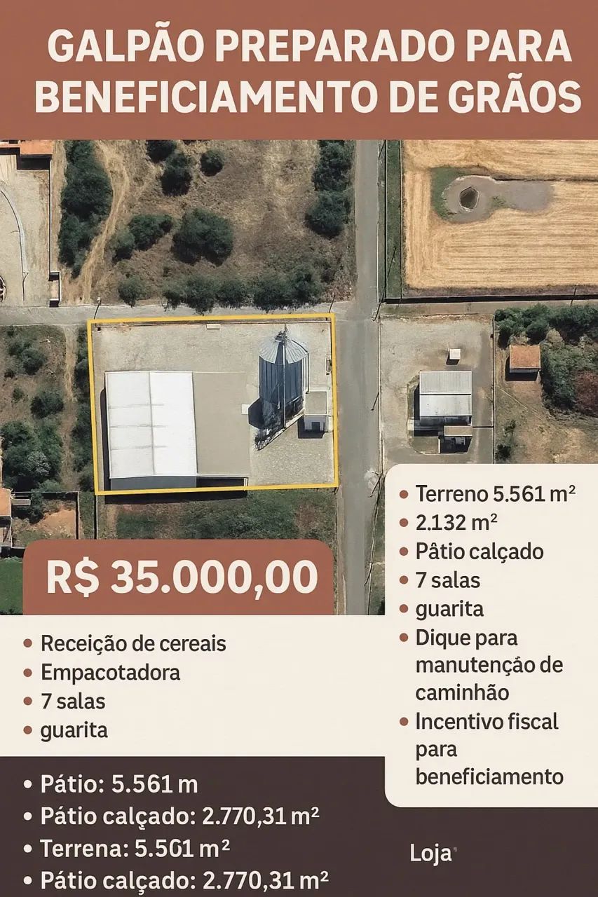 Galpão Para Alugar - Ideal Para Industria de Beneficiamento de Grãos - Foto 5