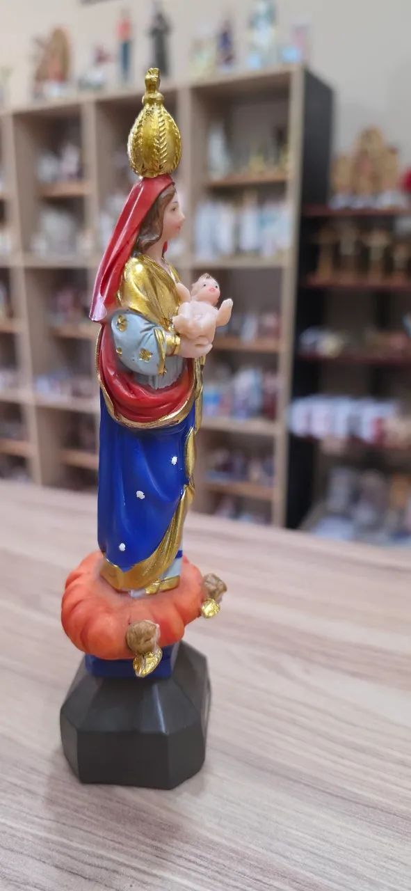 Imagem de Nossa Senhora da Abadia em Resina 20cm - Nova - Foto 4