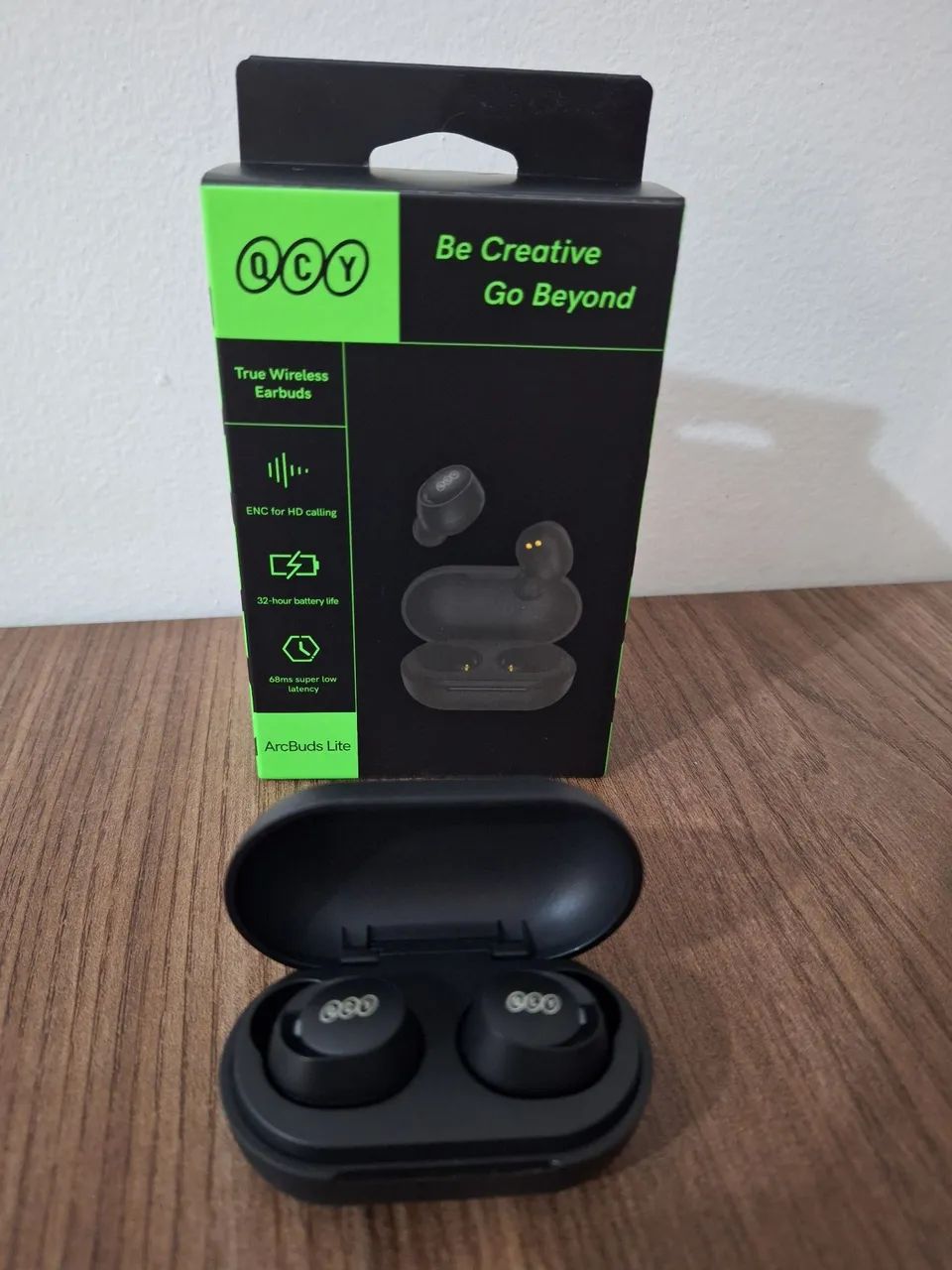 Fone QCY T27 Arcbuds Lite Bluetooth 5.3 Cor Preto