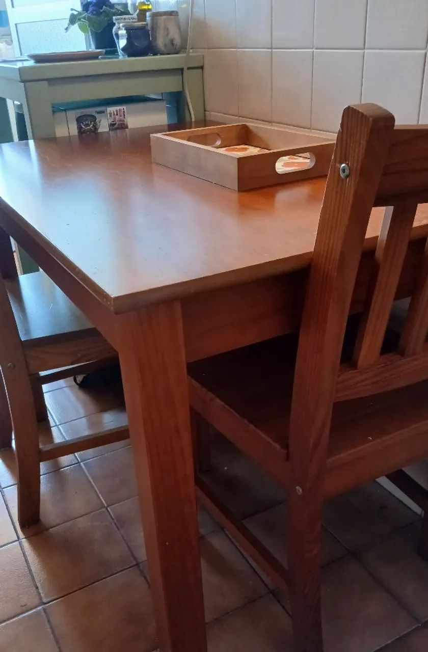 Mesa de jantar  ou estudos madeira maciça  - Foto 5