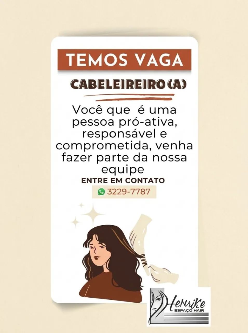 Vaga para Cabeleireiro 