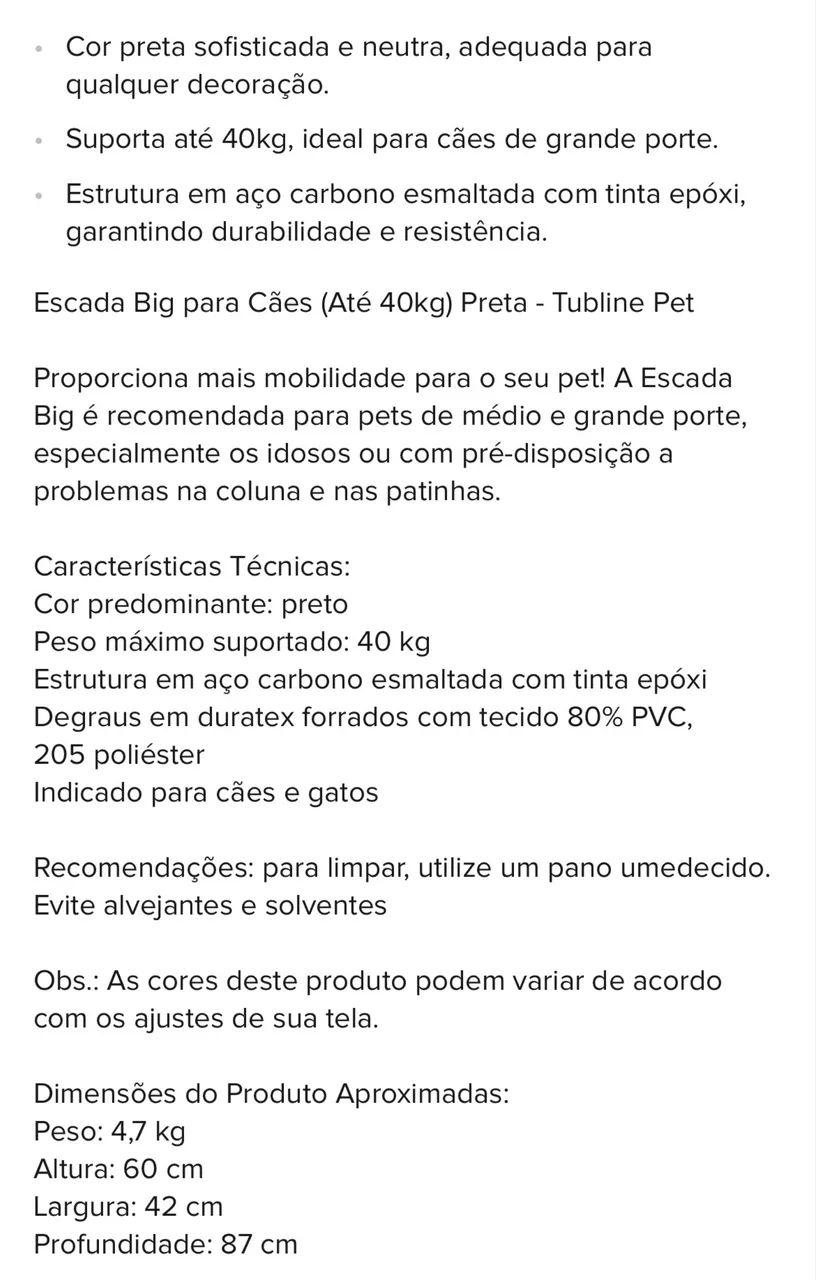 Escada para pet - max 40kg  - Foto 5