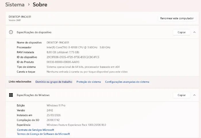 PC Dell Vostro 3681 - Foto 5