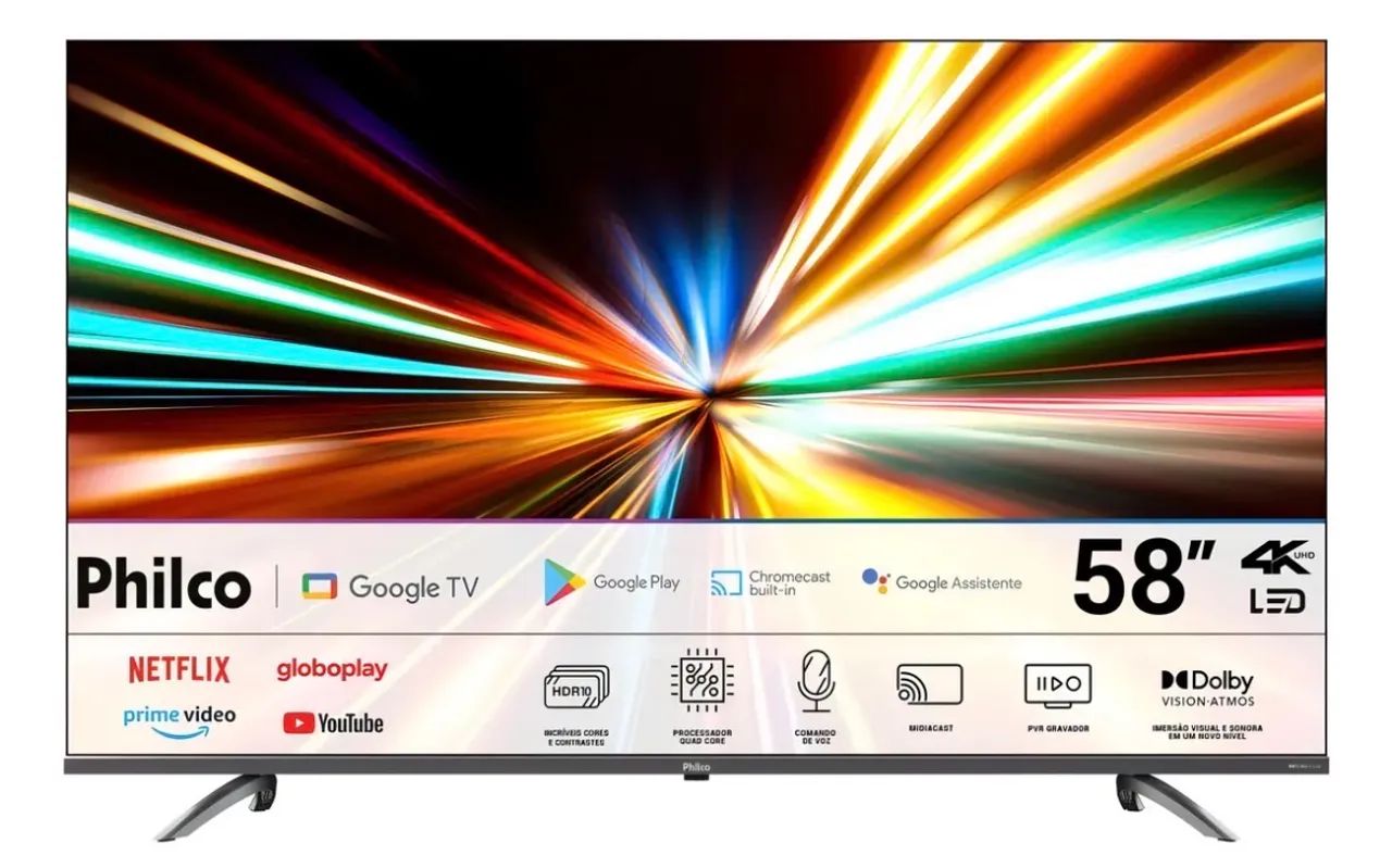 NOVA TV 58 polegadas PHILCO smartv Led 4K