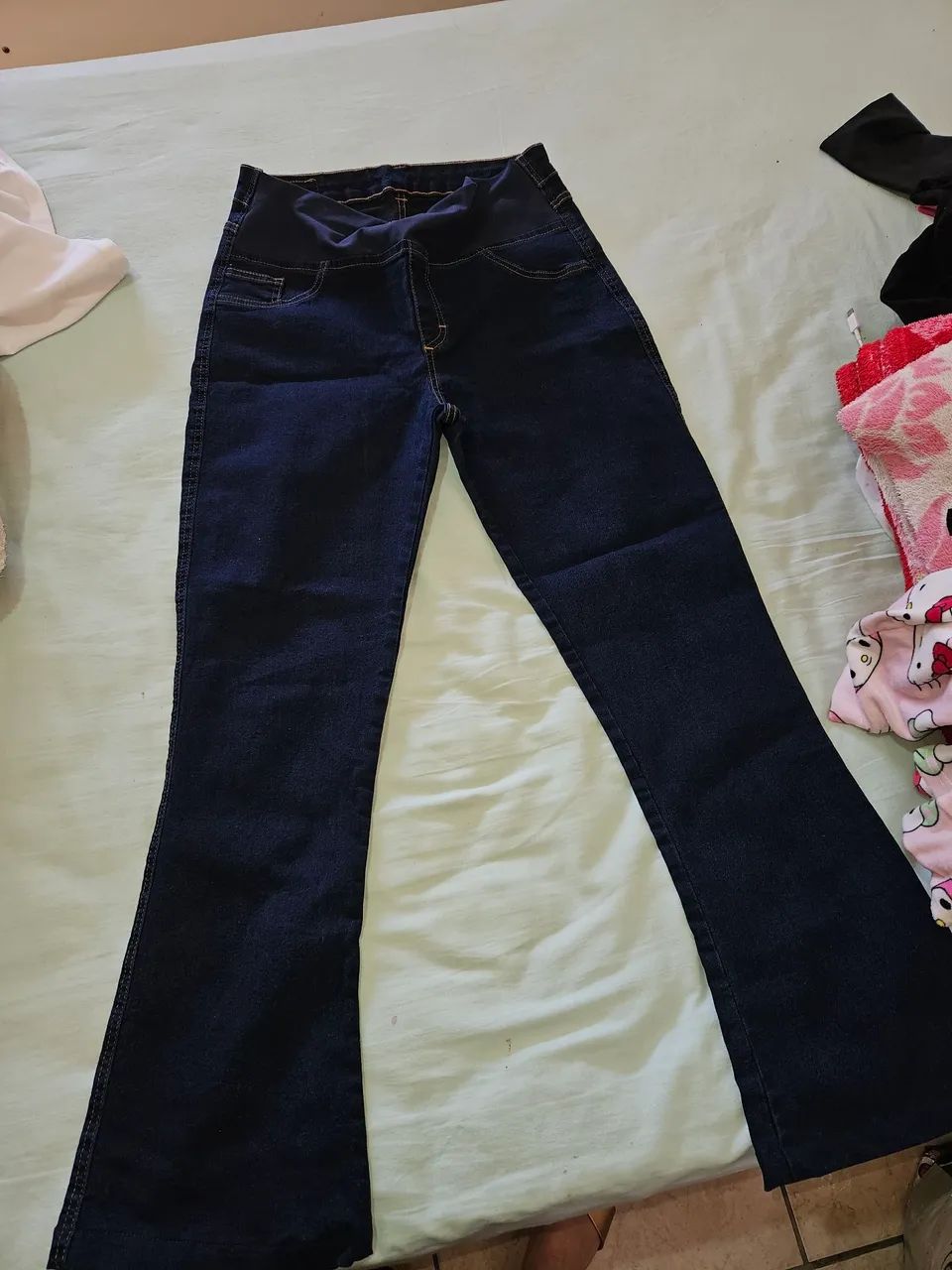 Calça jeans para grávida (número 42) com elastano