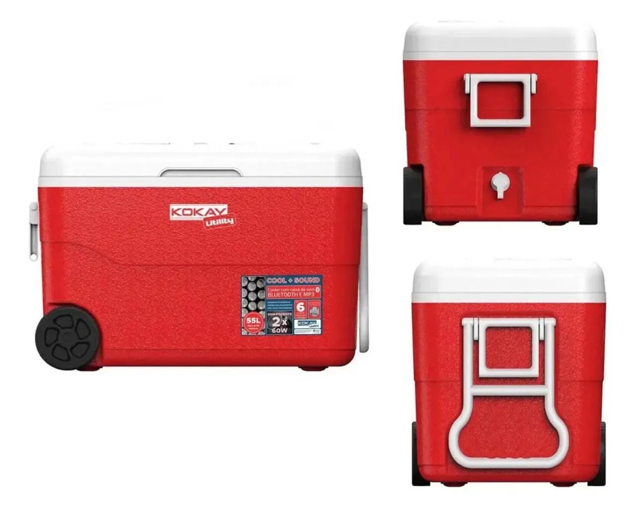 CAIXA TÉRMICA COOLER 55L COM SOM