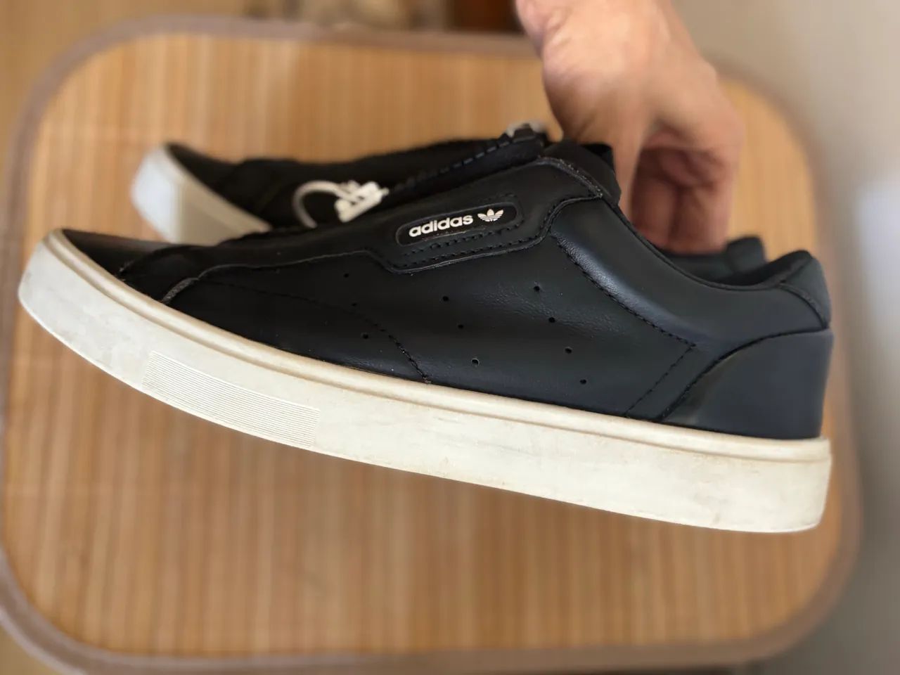 Tênis adidas sleek zíper couro - Foto 4