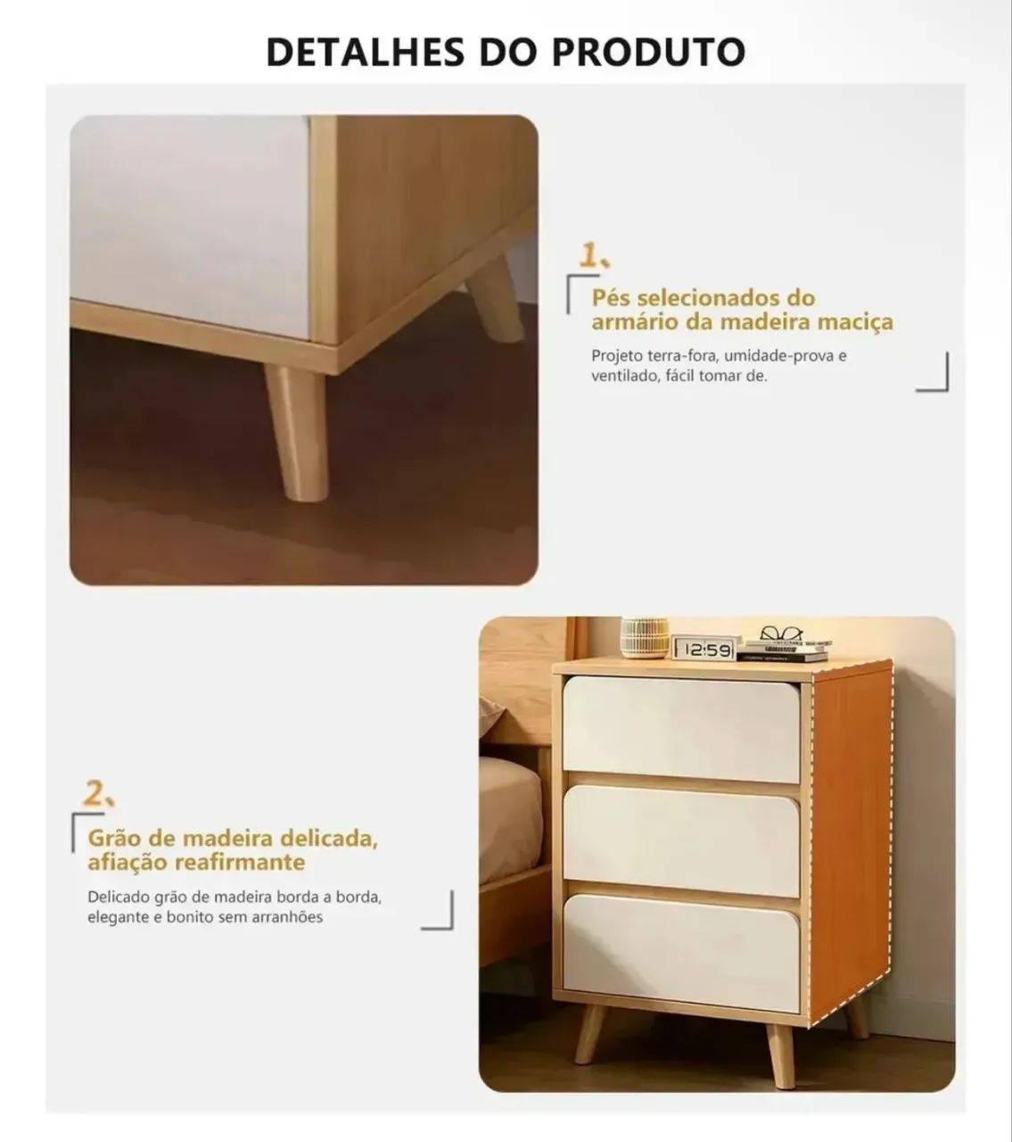 Mesa de cabeceira quarto - Foto 5