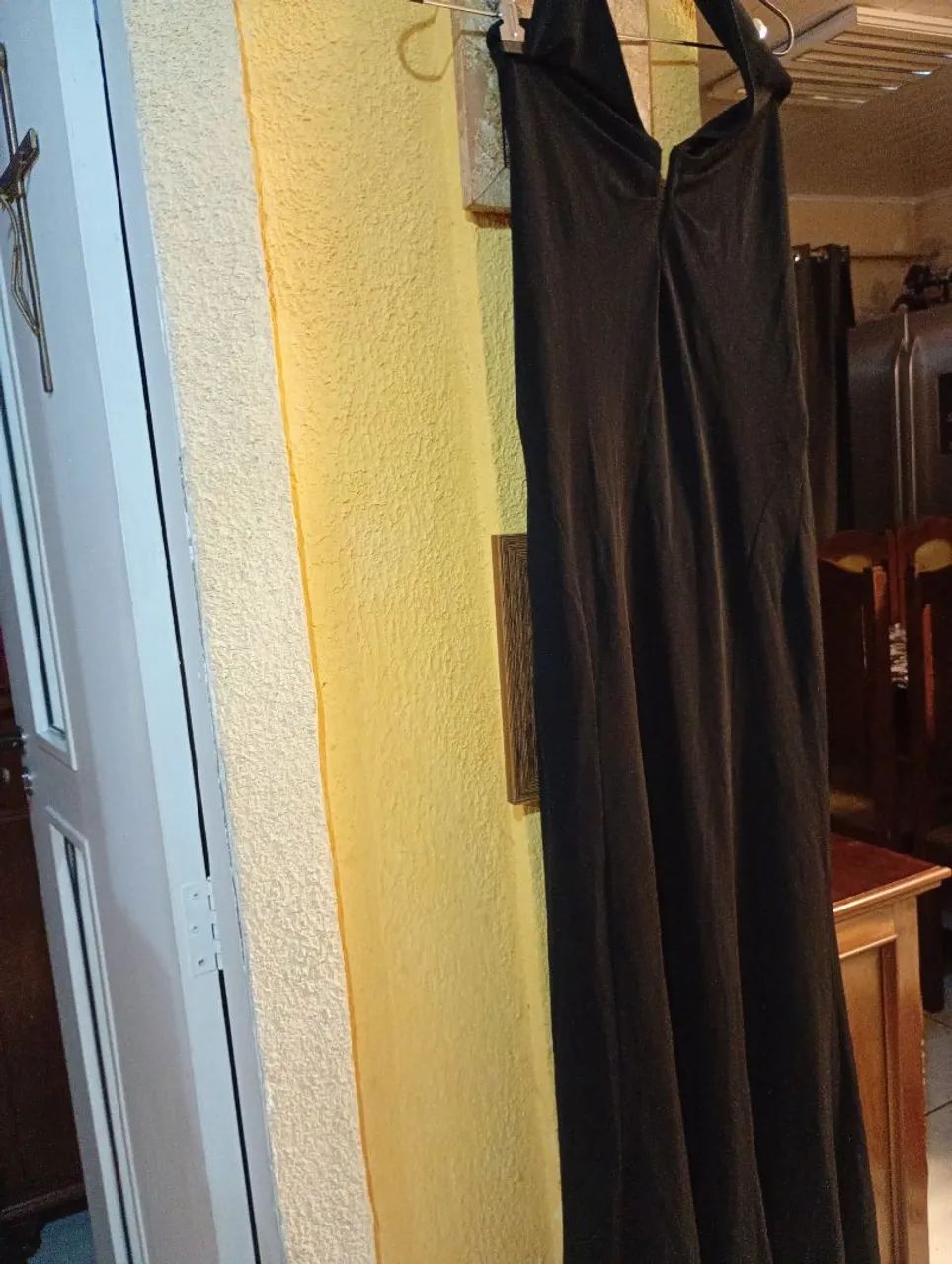 Vestido preto longo com elastano M - Foto 4