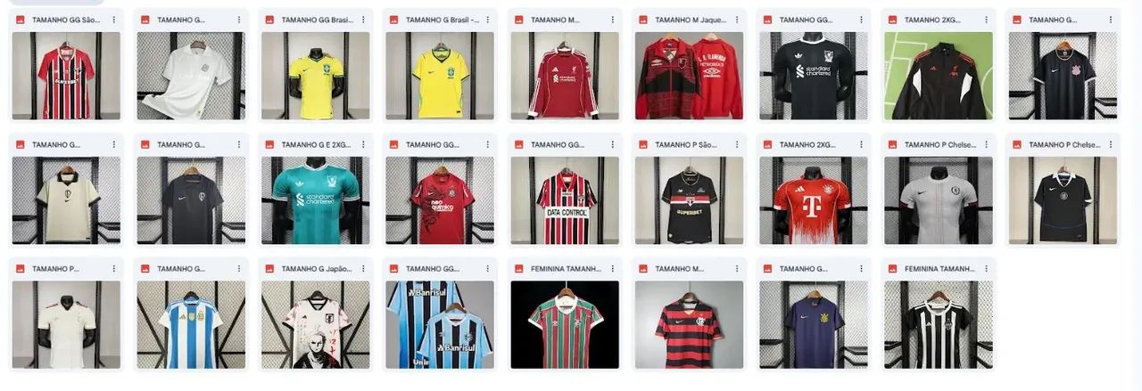 PACK COM 25 CAMISAS + JAQUETAS