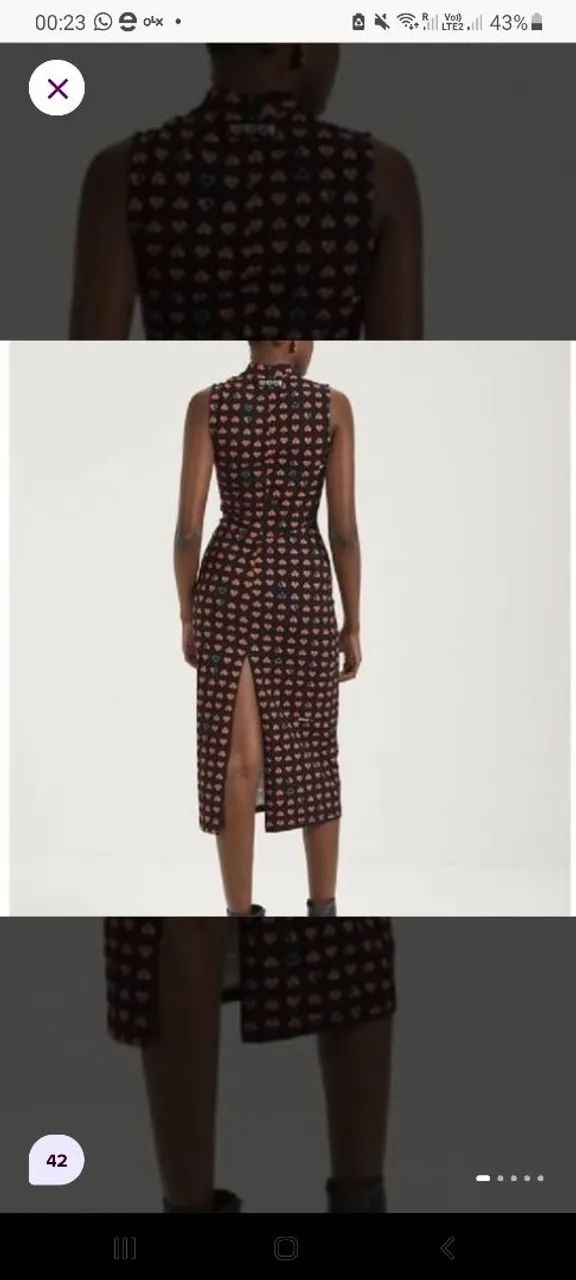 Vestido Colcci tubinho tamanho G algodão 