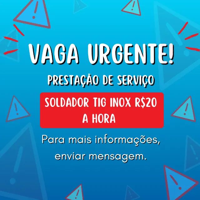 Vaga de Soldador TIG - Freelancer 