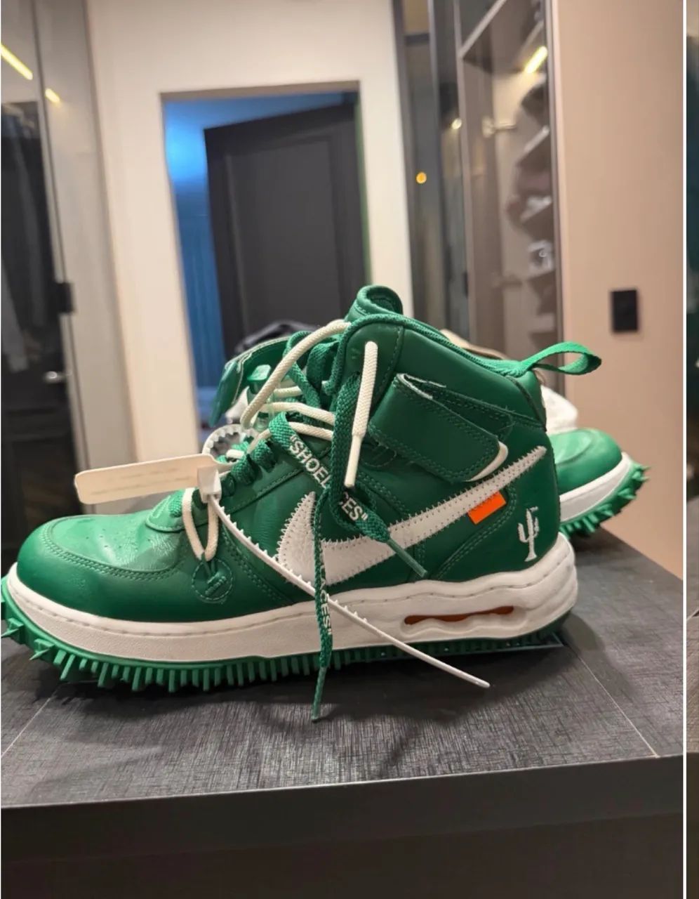 Offwhite x Nike Air Force 1 Mid - Leather Pine Green 41 - Calçados