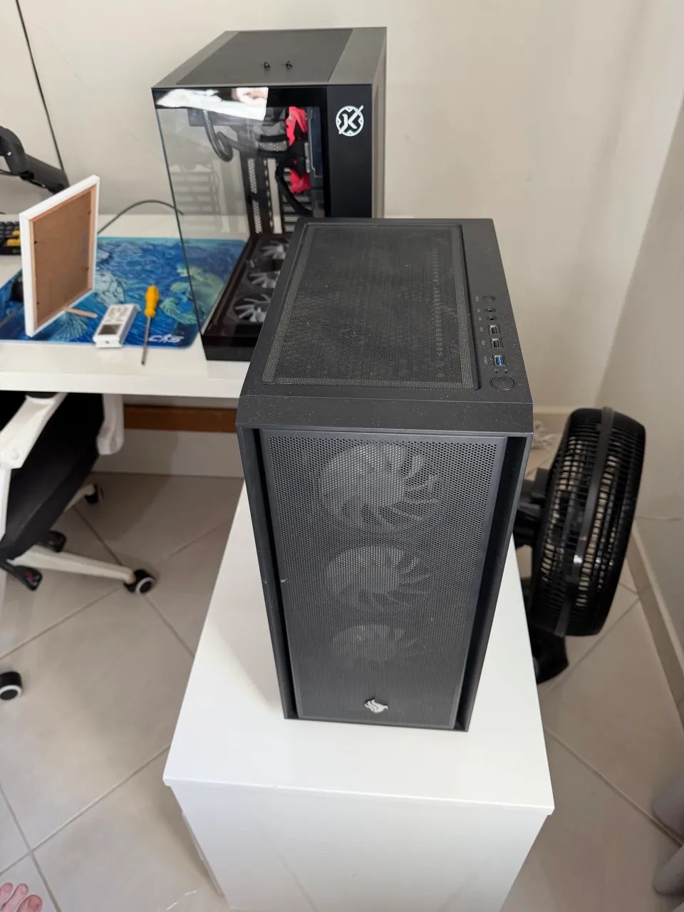 Gabinete Kazan 2 Preto Vidro Temperado - Foto 2