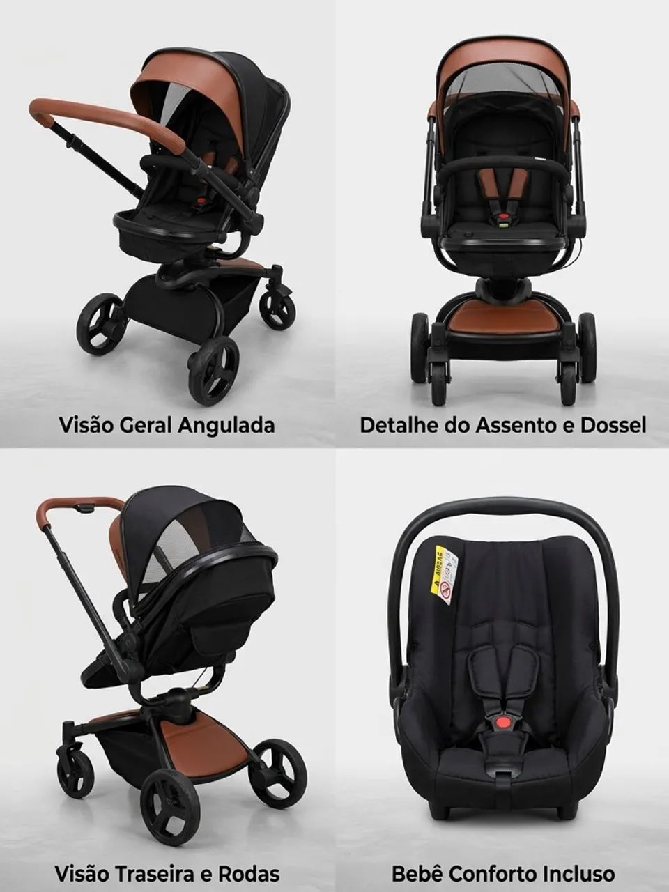 Carrinho de bebê + bebê conforto 