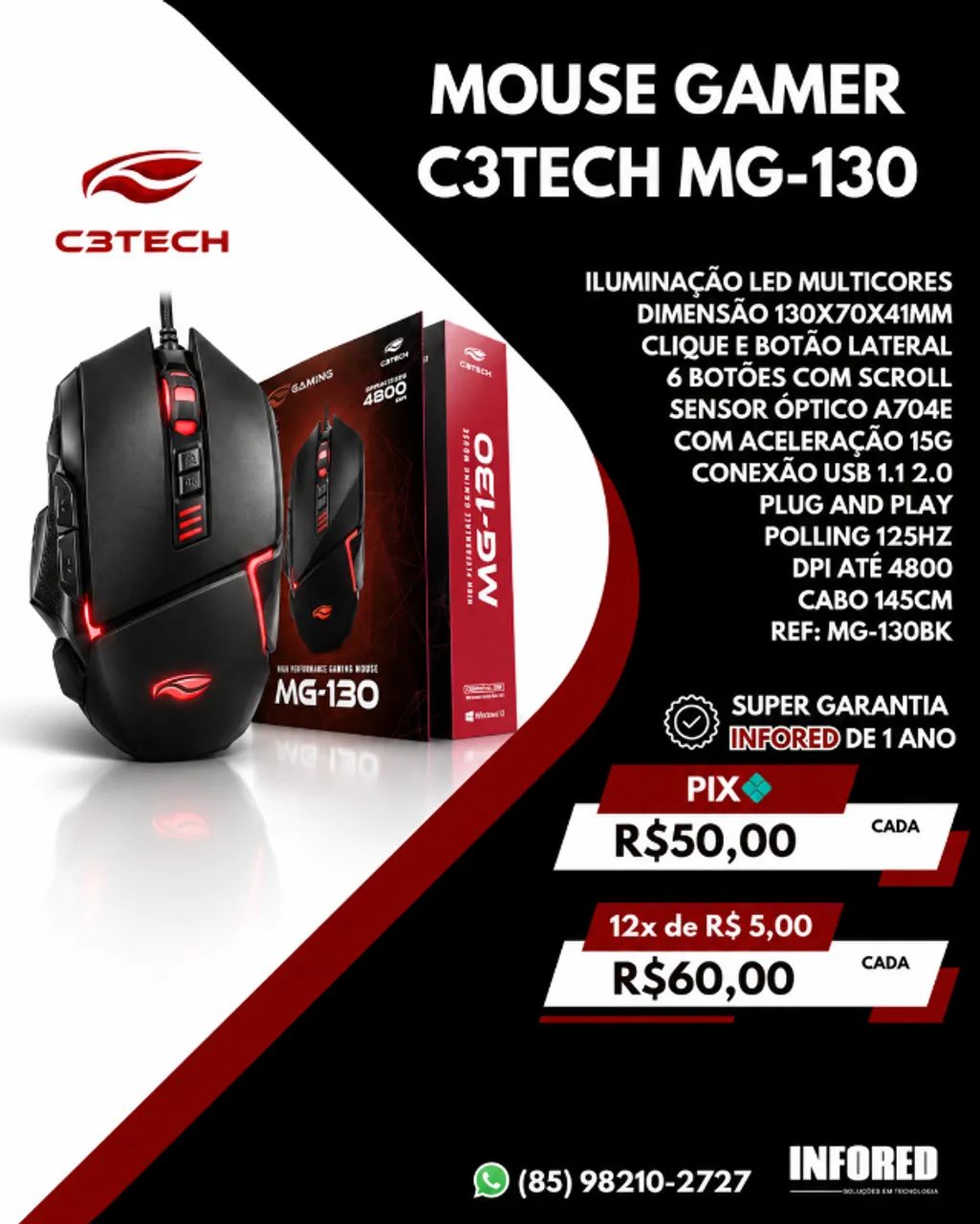 Mouses Gamer C3Tech em Destaque - Foto 2