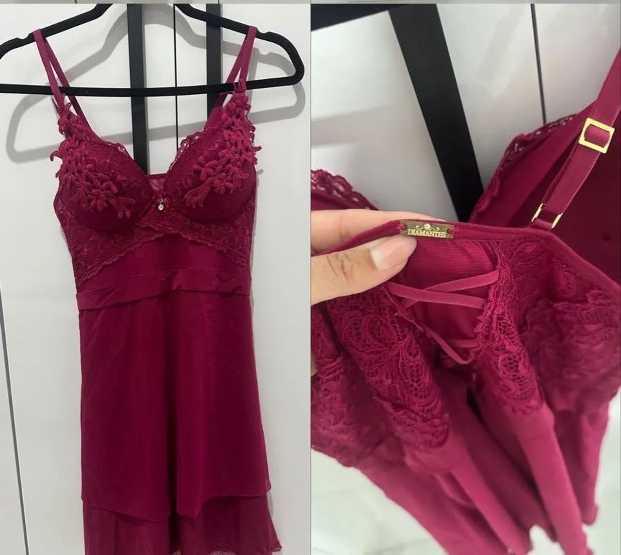 Camisola cor vinho da marca Diamantes  - Foto 2