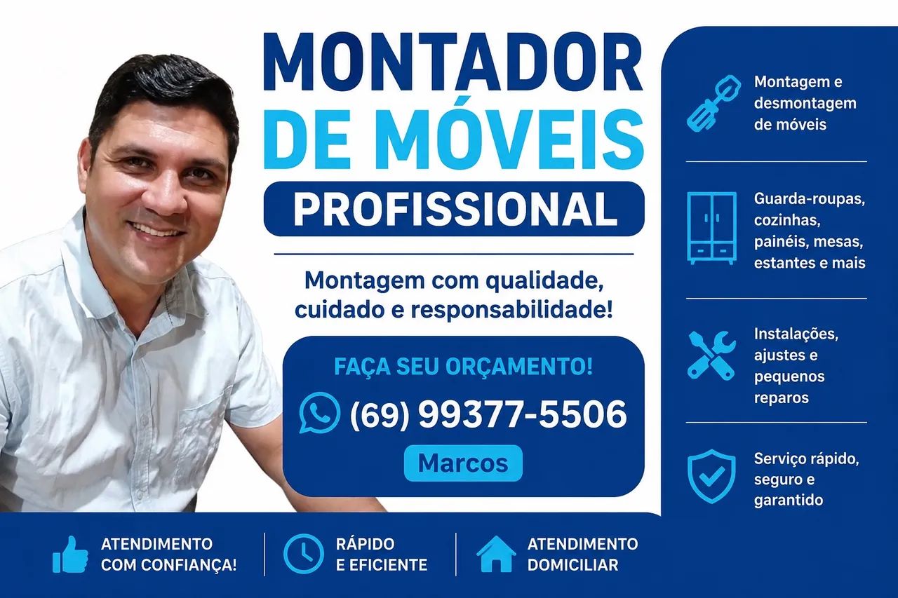 Montador de móveis profissional 