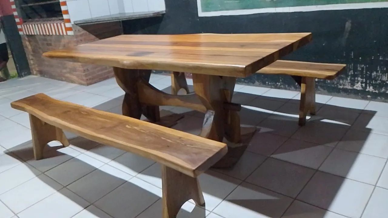 Mesa rústica de Angelim  - Foto 3
