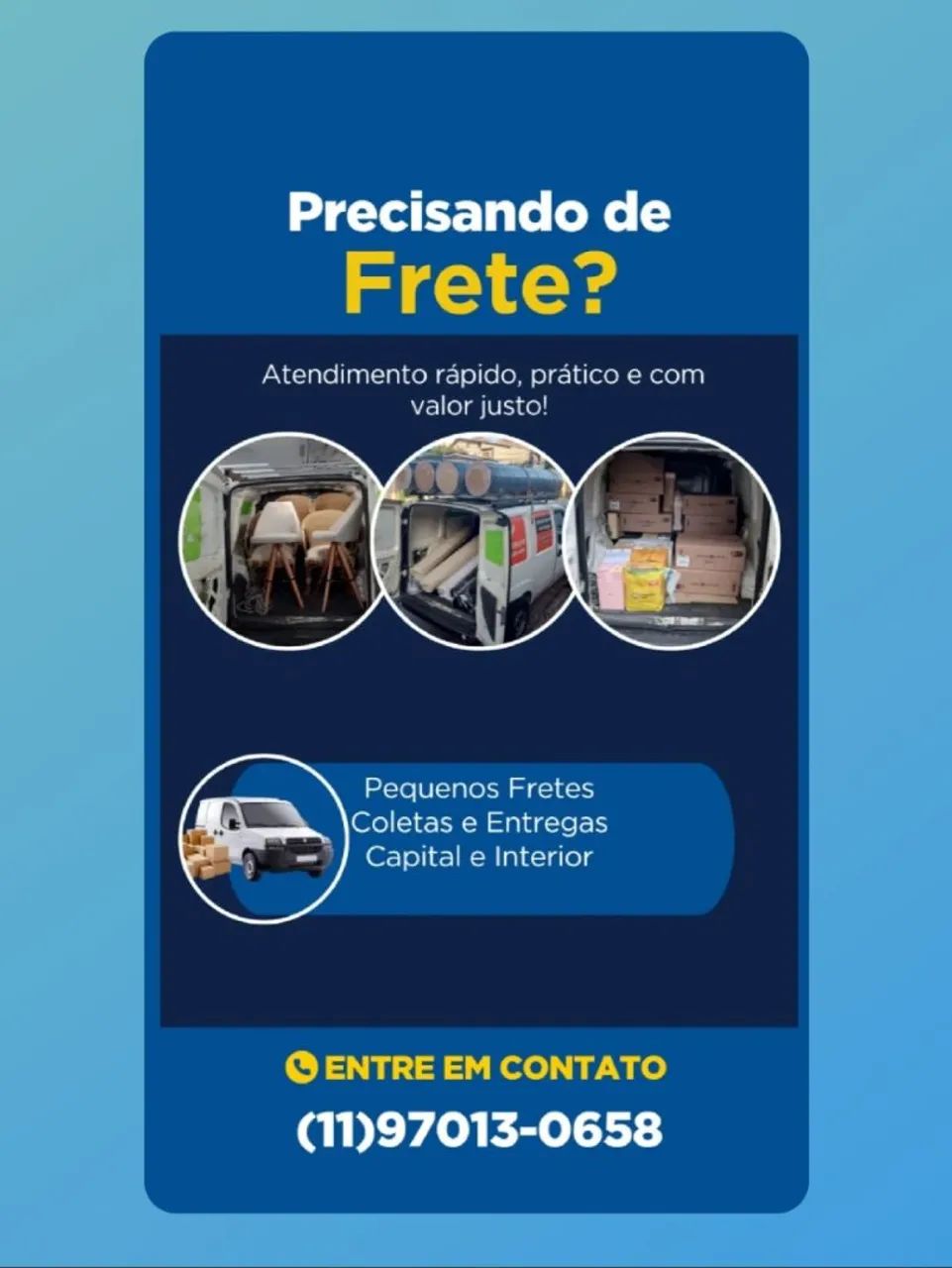 FRETES, PEQUENAS MUDANÇAS E COLETAS