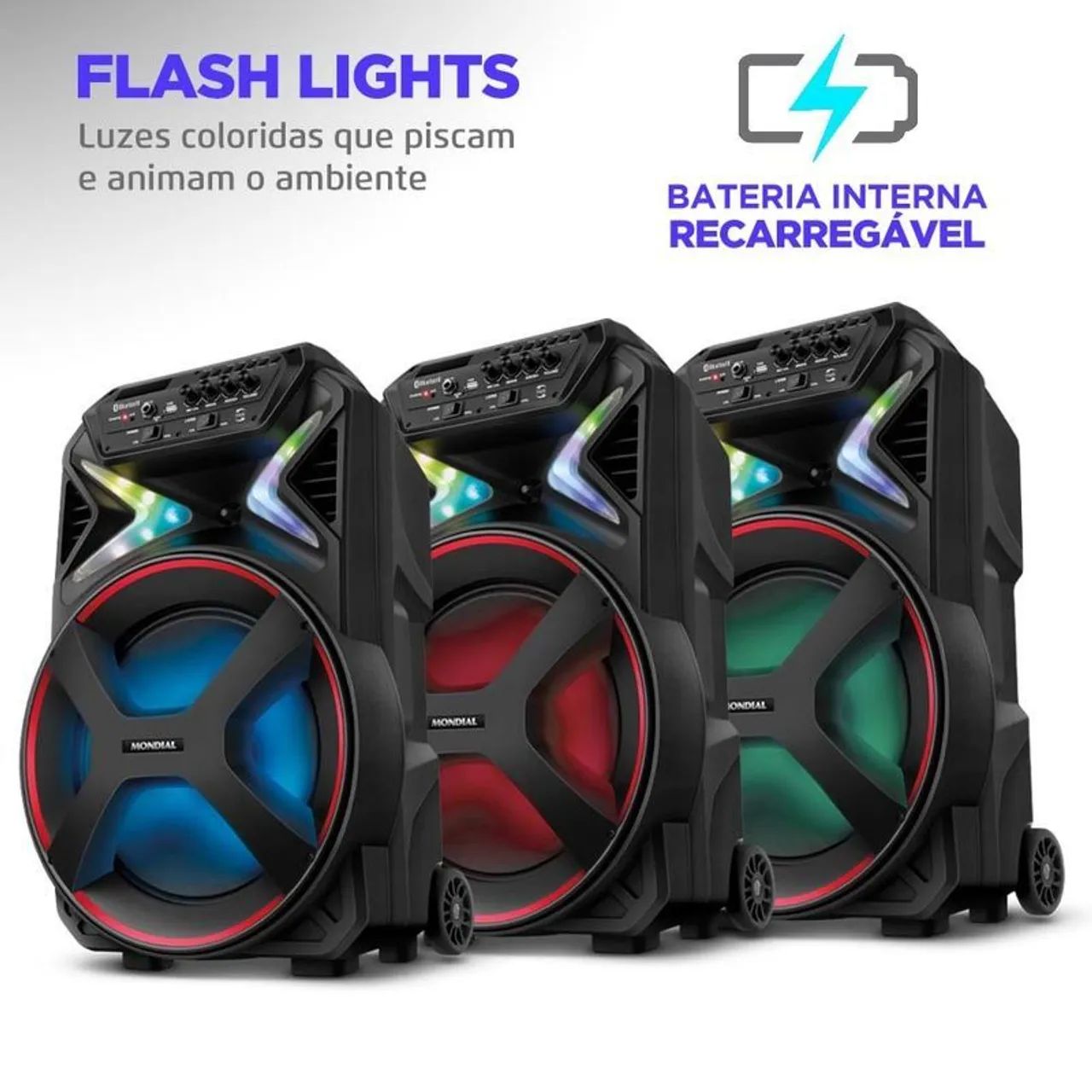 Caixa Amplificada Mondial Connect Lights CM-400 - Foto 5