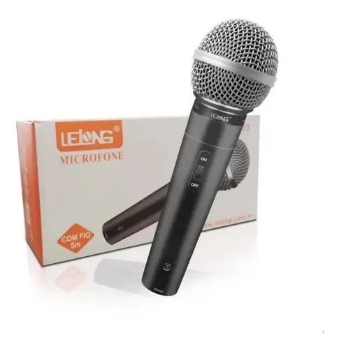 Microfone com fio Lelong LE-903 5m - Foto 3