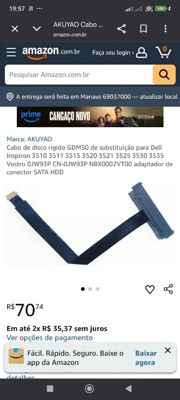 Cabo HD notebook DELL 445600570163210241