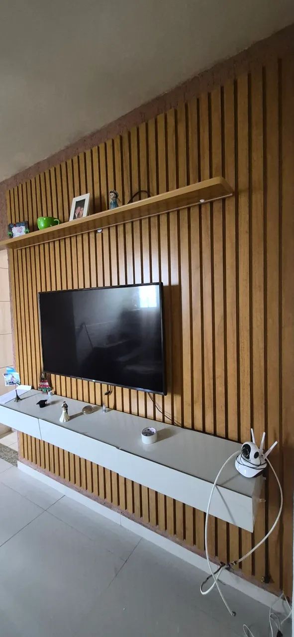 Rack com Painel ripado Led TV 90" - Foto 2